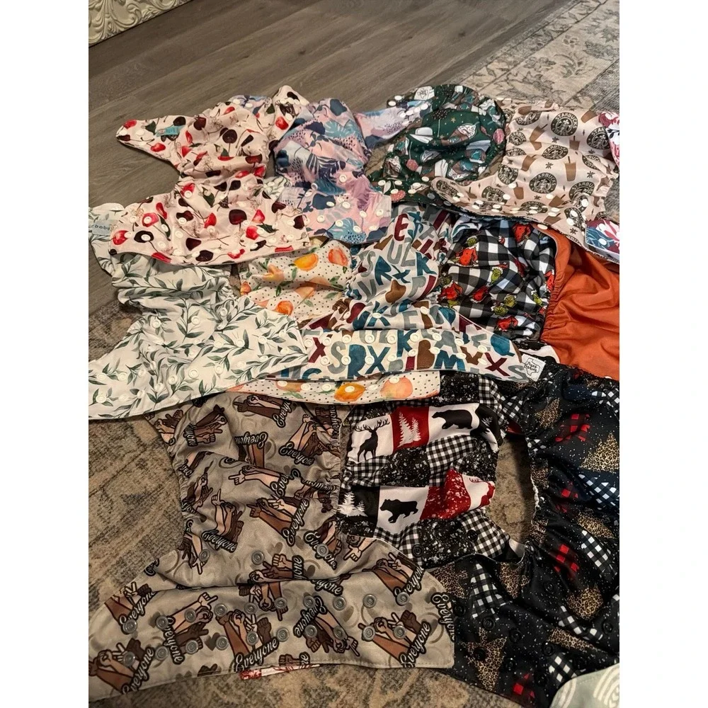 Huge Cloth Diaper Lot Texas Tushies, Baby Goal, Vida Mia Cloth